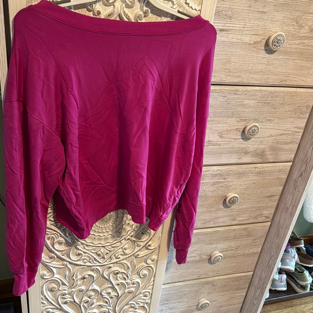 Athleta Pink Boxy Long Sleeve Sweatshirt